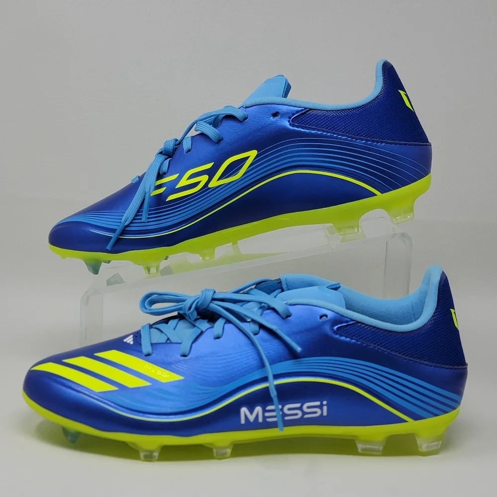 Adidas Men's Messi League FG Firm Ground Soccer Cleats Blue JP7447 Size 9 New